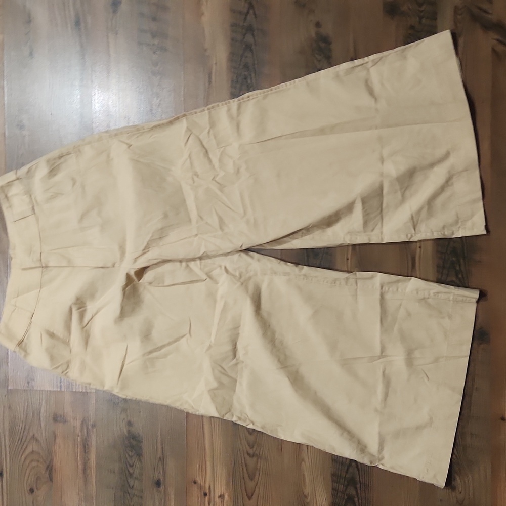 Free People Menorca Wide Leg Cotton Poplin Yellow Boho Coastal Money